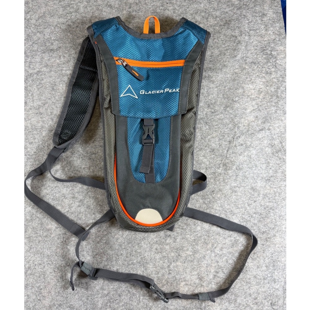 Glacier Peak Hydration Pack Blue Grey Orange Hiking Running Bag GP-HYP-101‎